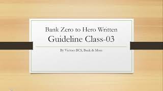 ALL Bank Written Guideline Class on 27062023 [upl. by Higbee64]