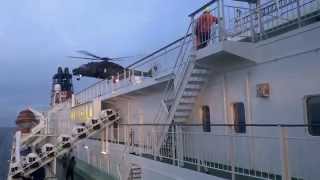 NH90 Helicopter Training on Viking Line MS Mariella [upl. by Lonnie]