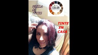 Mi experiencia al mezclar dos tintes de diferente color de Garnier rojo y violeta [upl. by Dane42]