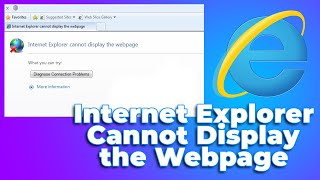 Internet Explorer Cannot Display the Webpage Error❌ in Windows 71011 PROBLEM SOLVED✅2024 [upl. by Holihs]