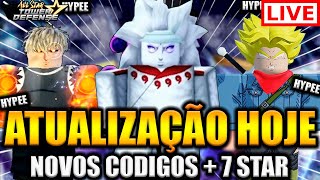 NOVA ATUALIZAÇÃO HOJE ALL STAR TOWER DEFENSE LIVE 🔴 NOVO CODIGO E NOVO MADARA 7 STAR [upl. by Eddy]