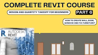 6 REVIT Tutorials for Begineers  How to Create Brick Walls Door and Window in Revit  BIM [upl. by Ariajaj]