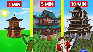 JAPANESE HOUSE BUILD BATTLE CHALLENGE In Minecraft  NOOB VS PRO  Maizen Mizen Mazien Parody [upl. by Pansy]