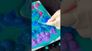 🪨🥳 PEBBLE PARTY ARTSREALLYCOOLMCOM art painting fluidart acrylicpouring thespark shorts [upl. by Melloney]