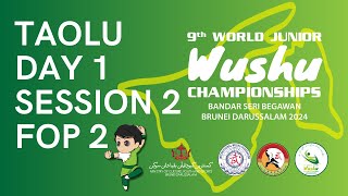 9th World Junior Wushu Championships Day 1  FOP2 Taolu Afternoon Full Session [upl. by Erlene]