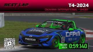 Best Lap  059140  Okayama International Circuit  Short  iRacing Global Mazda MX5 Cup [upl. by Aramad]