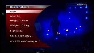 Besim Kabashi vs Luca Panto WKA Thaiboxing Superheavyweight World Championship München Germany [upl. by Erdnassac]