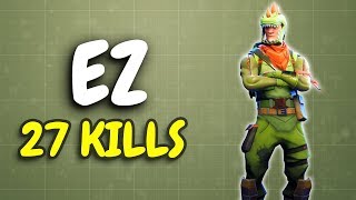 Nice and easy 27 kills  Solo vs Squad Fortnite [upl. by Will901]