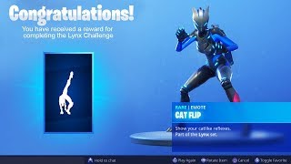 The New LYNX quotCAT FLIPquot EMOTE in Fortnite [upl. by Punke]