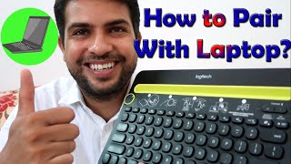 How to connect Logitech K480 Keyboard with Laptop computer pc [upl. by Lydon]