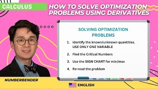 Calculus How to Solve Optimization Problems Using Derivatives [upl. by Tyne608]