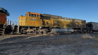 BNSF 6134 Lead’s The CBAMMIC053A Through Crews CO With H2 MAC Unit 1052024 [upl. by Ellehcir]