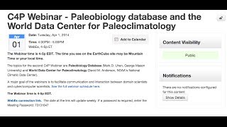 Cyber4Paleo Webinar 5 Paleobiology Database and the World Data Center for Paleoclimatology [upl. by Raf]