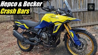 Hepco amp Becker Crash Bars Install  Suzuki VStrom 800DE [upl. by Eem]