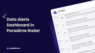 RealTime Data Alerts with Paradime Radar [upl. by Pinkerton]