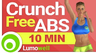 10 Minute Crunch Free Abs Workout  Standing Crunchless Ab Exercises [upl. by Ymmot534]