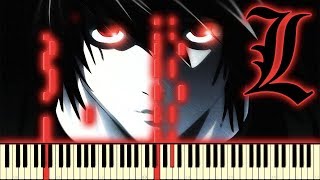 L s Theme A  Death Note Soundtrack Piano Tutorial Synthesia [upl. by Krein]