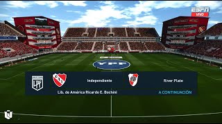 Independiente vs River Plate ● liga Profesional 2024 ● PES 2021 [upl. by Enajaras]