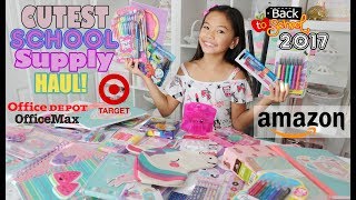 MASSIVE SCHOOL SUPPLIES HAUL 2017 [upl. by Deane]