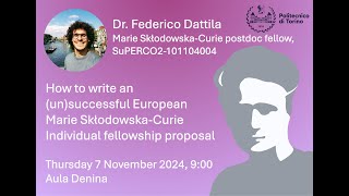 How to write an unsuccessful European Marie SkłodowskaCurie Individual Fellowship proposal [upl. by Fennelly]