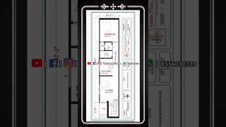 10 feet x 50 feet House Plan  1BHK South Facing Home  10x50 Ghar Ka Naksha [upl. by Artaed]