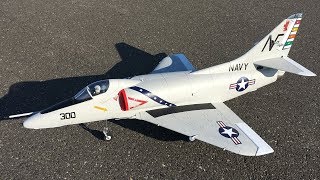 Freewing A4 Skyhawk Maiden Flight Review With GoPro Hero 7 Black Footage [upl. by Barbette]