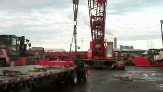 Richard sur la route contrepoids dune grue Manitowoc 18000 chez Lomma Crane Kearny Nj [upl. by Llebana]