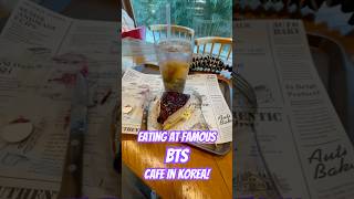 Eating At Famous BTS Cafe In Korea shorts food bts korea seoul cafe [upl. by Annuahs]