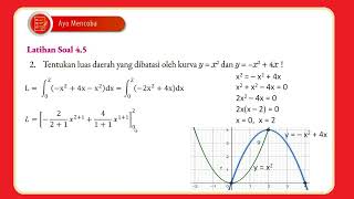 Tentukan luas daerah yang dibatasi oleh kurva y  x2 dan y  x2  4x Latihan soal 45 Integral [upl. by Iba]