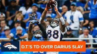 Demaryius Thomas Leaping TD Grab Over Lions CB Darius Slay  Denver Broncos Highlights [upl. by Sirod]