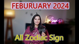 FEBRUARY 2024 Horoscope   February 2024 Monthly Prediction All 12 RashiZodiac Tarot [upl. by Skippy]