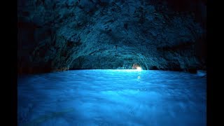 Inside the Blue Grotto on the Amalfi Coast Island of Capri Italy [upl. by Marashio]