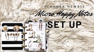 HAPPY PLANNER  Micro Happy Notes Setup  Planner Newbie [upl. by Leonor]