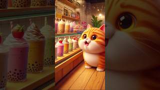 milk tea cat cat aiimages shorts survival funny [upl. by Adivad]