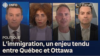 Panel politique  François Legault veut la relocalisation de demandeurs d’asile [upl. by Ttesil]