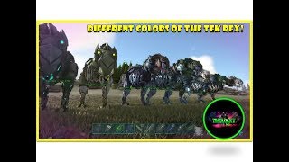 ARK PS4 THE DIFFERENT COLOR SCHEMES OF THE TEK REX [upl. by Becket520]