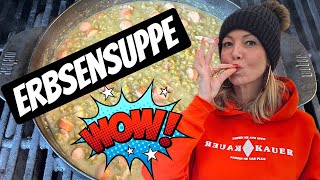 Deftige Erbsensuppe aus dem Dutch Oven [upl. by Standush770]