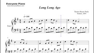 Long Long AgoAdapted Version Sheet Music Download [upl. by Ziladnerb]