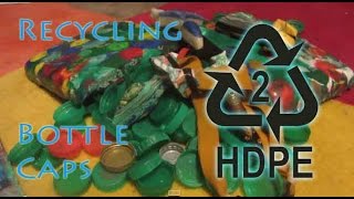 How to Recycle HDPE Bottle Lids Into Very Strong Sheet Material  Easy Method [upl. by Sowell337]