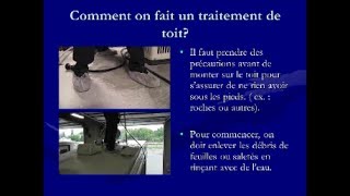 Comment on fait Un traitement de toit de VR selon Roulottes Lupien 2000 [upl. by Eibur]