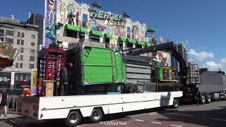 Kermis Alkmaar 2023 Transport en opbouw Deel 4 [upl. by Colwen949]