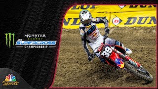 Supercross 2024 Indianapolis Round 10 best moments  Motorsports on NBC [upl. by Harland]