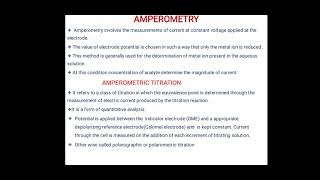 Amperometry and Biamperometry [upl. by Rhody]