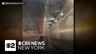 QueensMidtown Tunnel reopens after contractor accidentally caused a leak [upl. by Annecorinne]