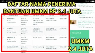 Cek Nama Penerima Bantuan UMKM 12 Juta Seluruh Indonesia [upl. by Photima]