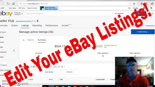 How To Edit eBay Listings for Return Shipping Policies [upl. by Xylina]