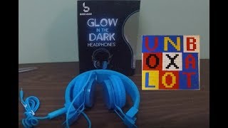 BASS JAXX Glow in the Dark Headphones opening unboxing review Unboxalot 443 [upl. by Akinahc]