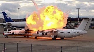 Plane Explodes At Airport [upl. by Freddy]