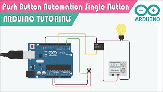 Automation With Push Button on Tinkercad Arduino [upl. by Kaleena]