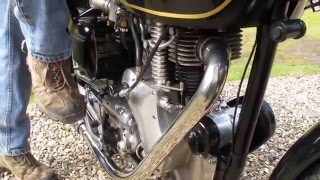 Starting a Velocette Venom Thruxton [upl. by Goober]